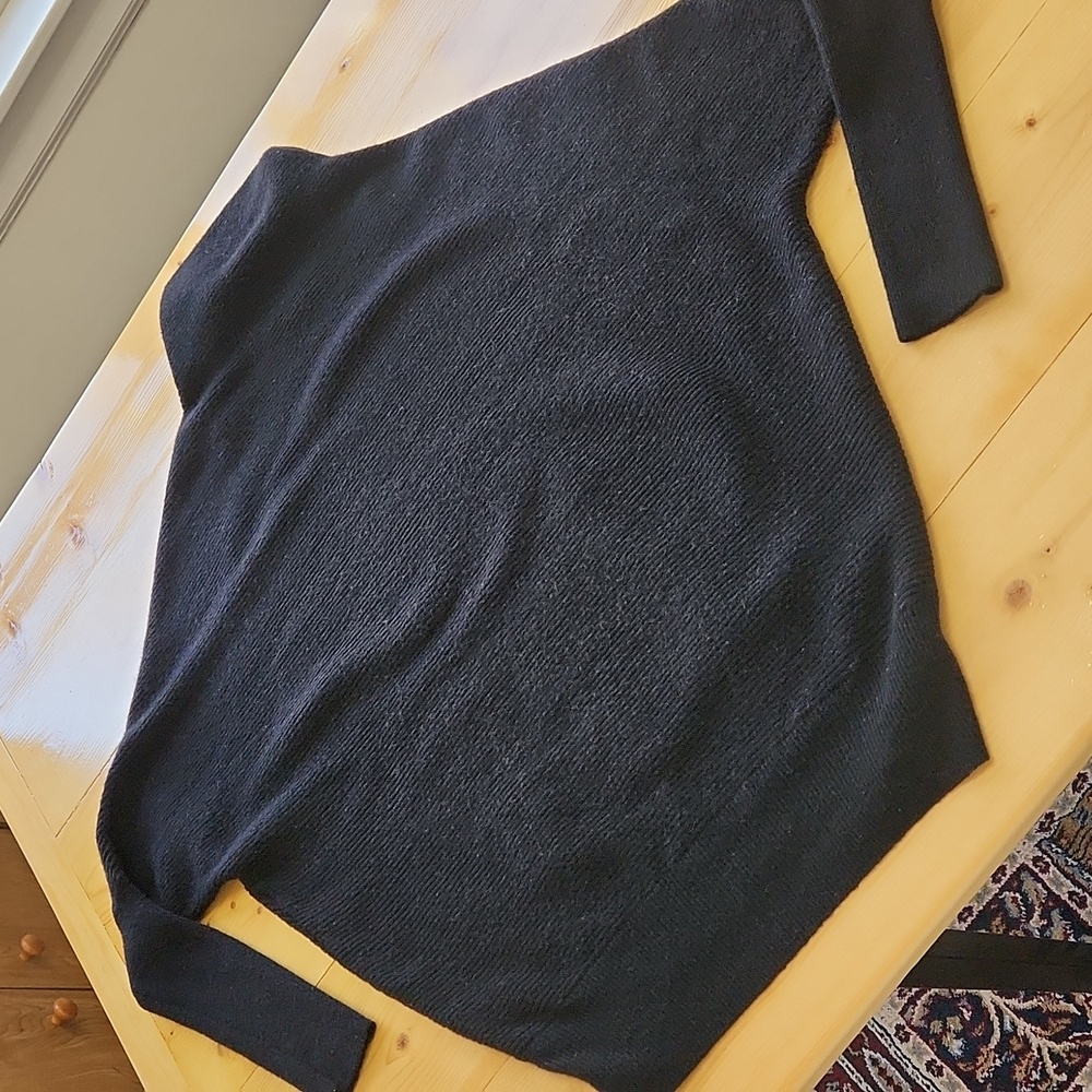 ALLSAINTS Ridley Jumper Black Funnel Neck Wool Cashmere Sweater XS Oversized - Picture 7 of 13